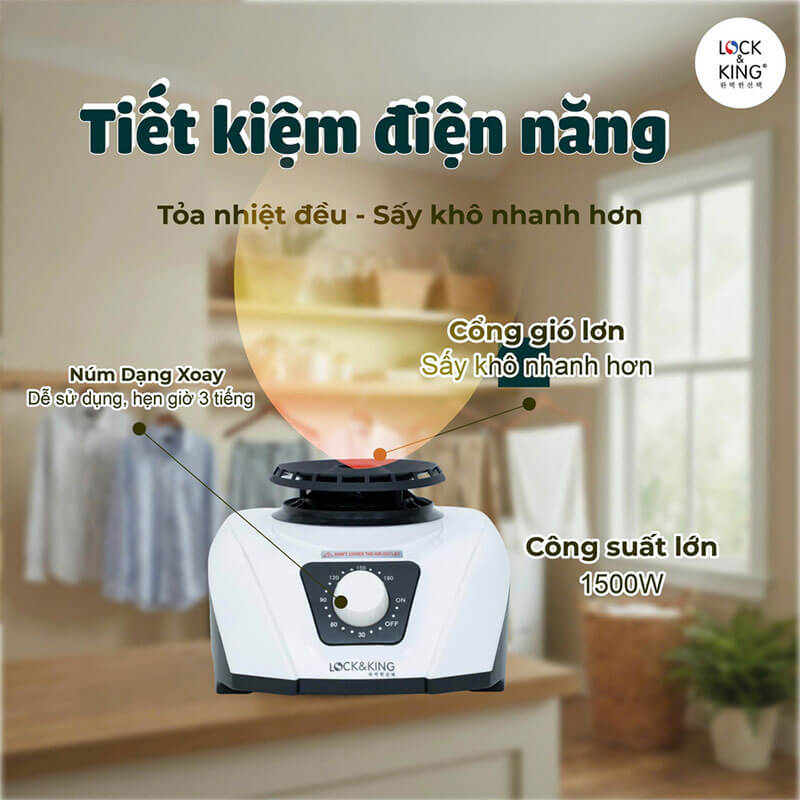 Hiệu suất 1500W – Gia tăng tốc độ sấy, tối ưu trải nghiệm sử dụng