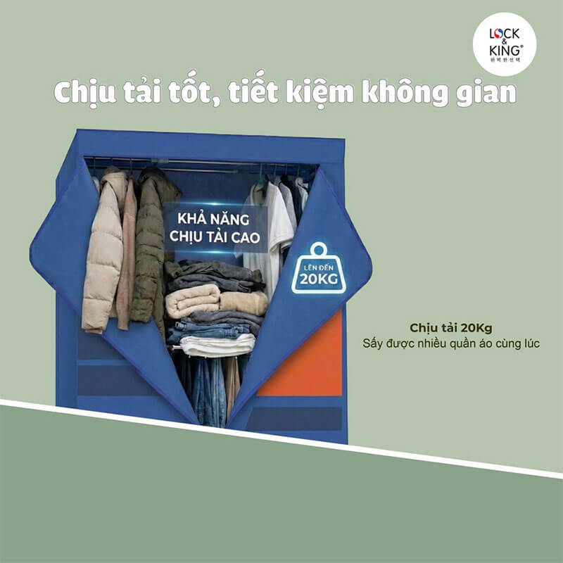 Sức chứa lên đến 20kg – Giải pháp lý tưởng cho gia đình đông người