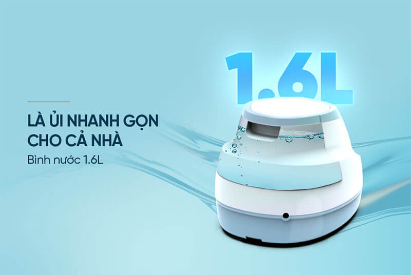 Bình nước dung tích lớn 1.6L – Hỗ trợ là ủi nhiều quần áo liên tục