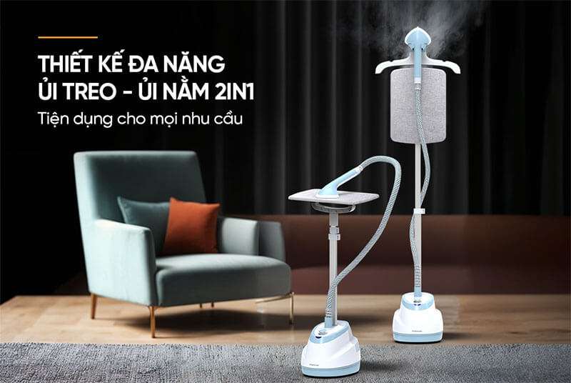 Thiết kế ủi treo và ủi nằm 2in1 – Linh hoạt cho nhiều nhu cầu sử dụng
