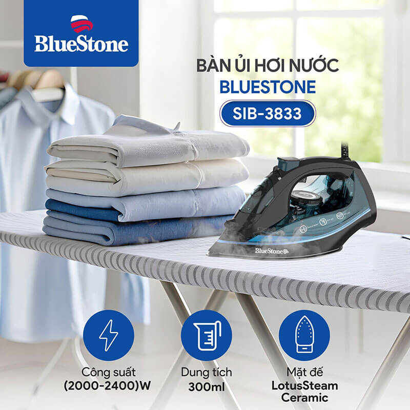 Bàn ủi hơi nước BlueStone SIB-3833 300ml 2400W