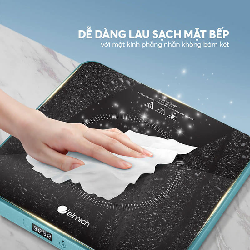 Bề mặt kính phẳng giúp vệ sinh nhanh chóng