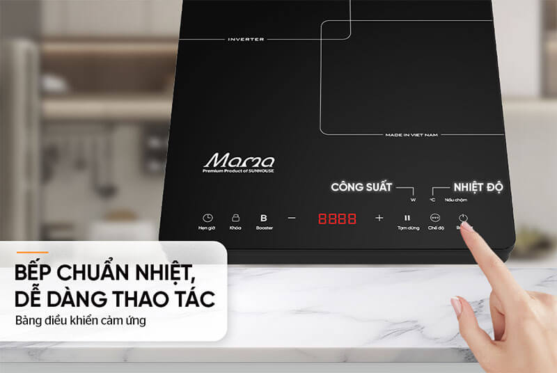 Điều khiển cảm ứng nhạy bén, dễ sử dụng