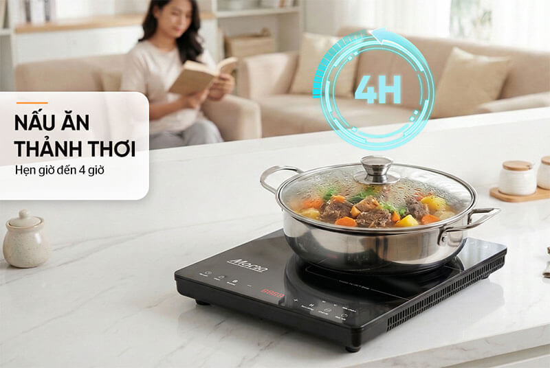 Hẹn giờ thông minh lên đến 4 giờ