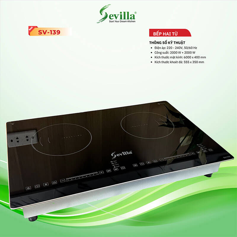 Hai vùng nấu độc lập với công suất mạnh mẽ