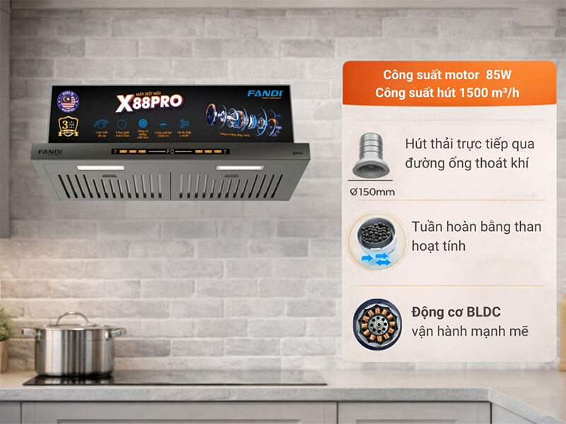 Công suất hút 1500m3/h – Hiệu quả vượt trội trong từng lần sử dụng