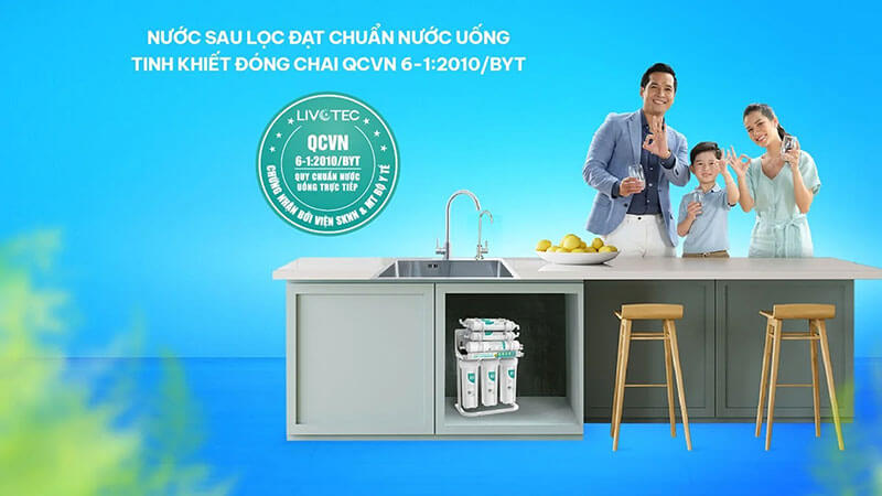 Nước sau lọc đạt chuẩn QCVN 6-1:2010/BYT