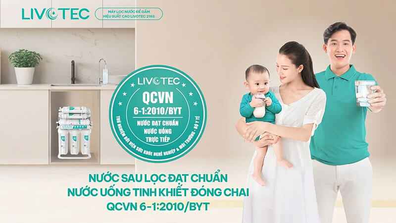 Tỷ lệ thu hồi nước tinh khiết cao