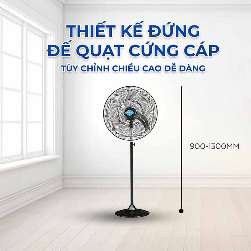 Cánh quạt sắt thiết kế vát – Tăng cường luồng gió tối ưu