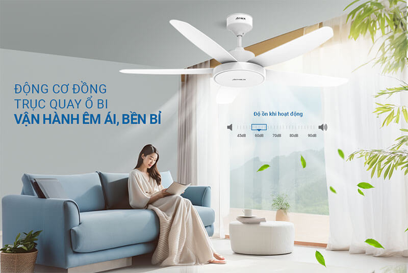 Hoạt động êm ái, không gây tiếng ồn khó chịu