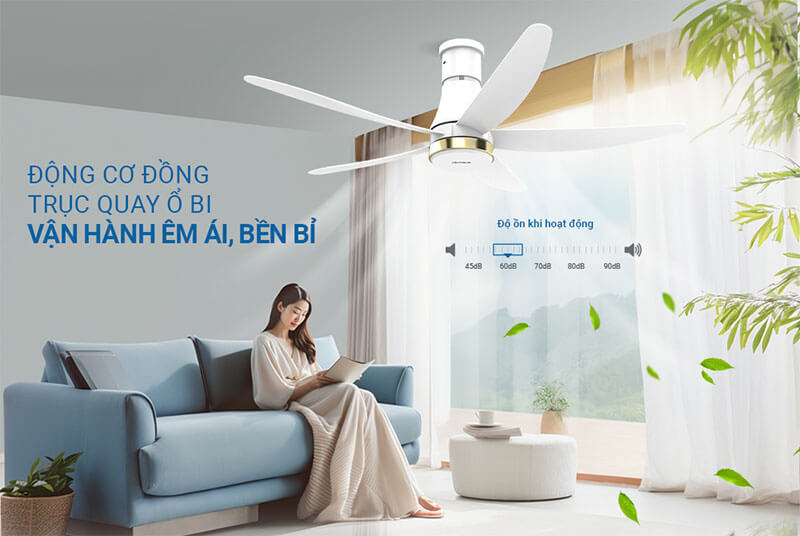 Vận hành siêu êm ≤ 60dB – Lý tưởng cho không gian nghỉ ngơi