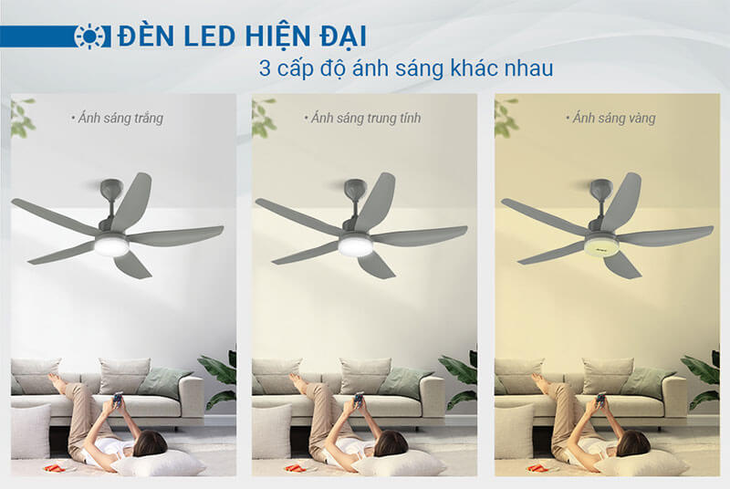 Đèn LED 3 màu tiện dụng
