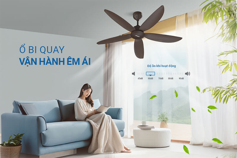 Hoạt động nhẹ nhàng – Tạo không gian yên tĩnh dễ chịu