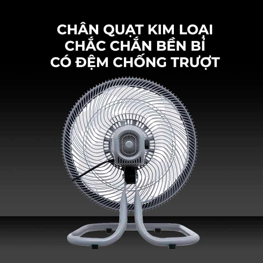 Quạt Sàn Tefal TB Silence Plus VH686790 chân kim loại chắc chắn