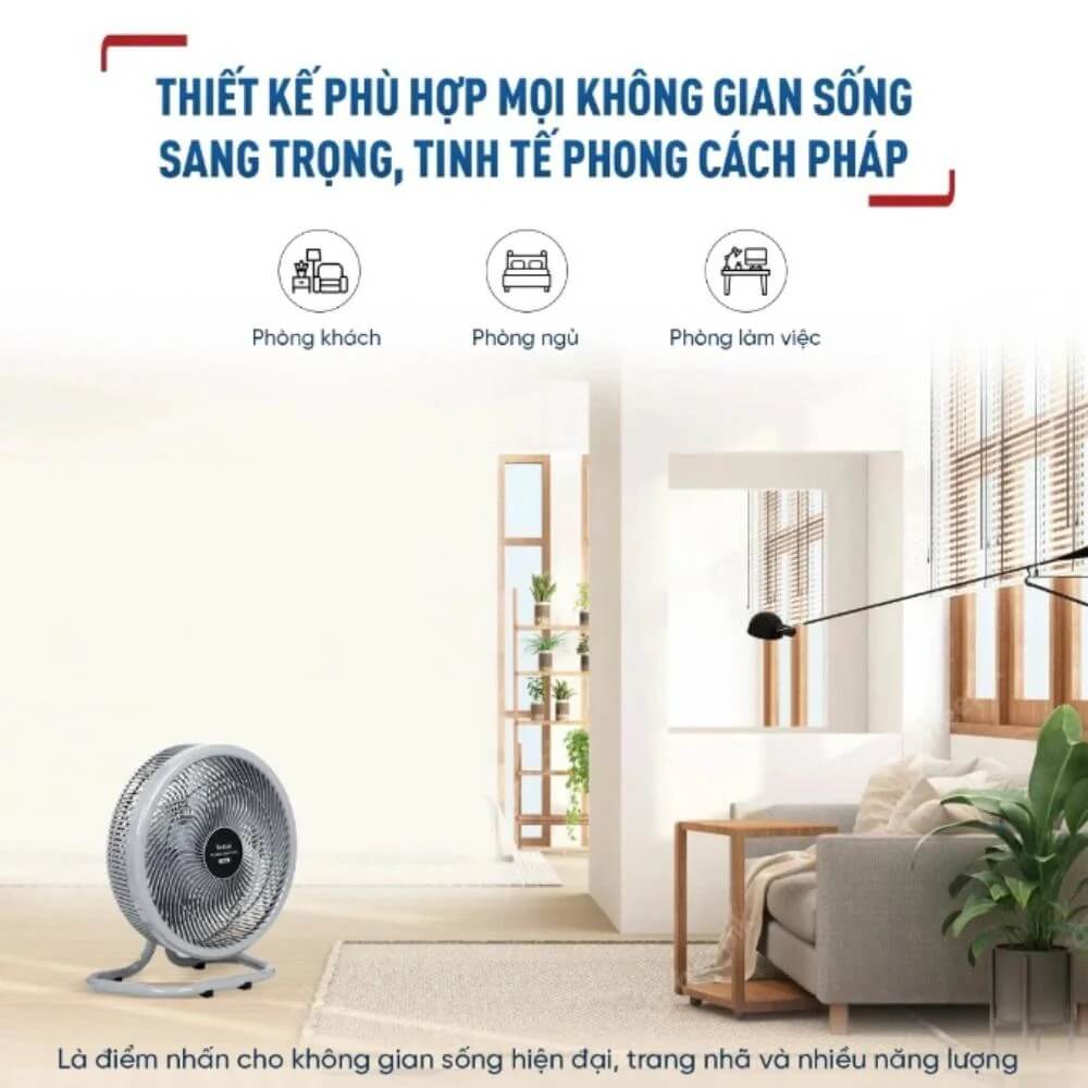 Quạt Sàn Tefal TB Silence Plus VH686790 thiết kế phù hợp mọi không gian